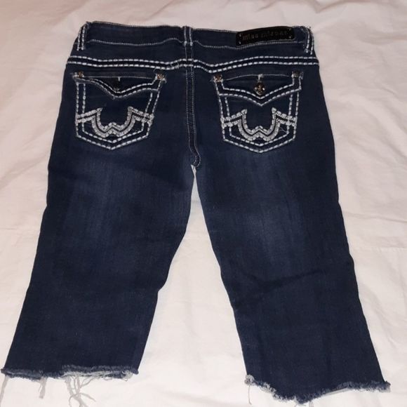 Miss Chic Jean Shorts/Capris 11 Thick Stitching‎ - Picture 3 of 7